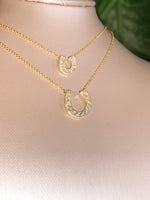 Load image into Gallery viewer, LE STALLION DIAMOND HORSESHOE NECKLACE (MINI)
